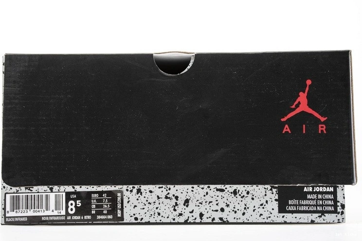 Jordan 6 Air Retro Infrared Black 384664-060 1009